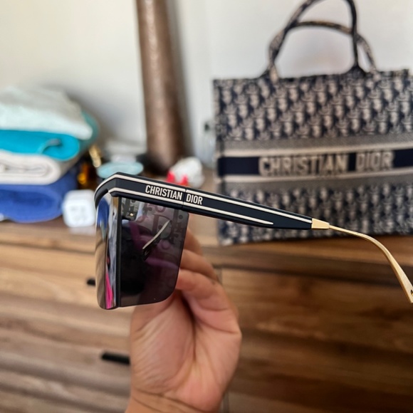 Blue Dior Oblique Mask Sunglasses main image 4